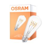 Osram Vintage 1906 LED E27 Edison Filamento Chiara 4.8W 470lm - 827 Bianco Molto Caldo | Dimmerabile - Sostitutiva 40W
