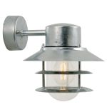 Nordlux Blokhus Luce Da Parete Acciaio e Vetro Grigio | IP54 - Adatto per E27