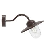 Nordlux Luxembourg Luce Da Parete Metallo e Vetro Arrugginito | IP54 - Adatto per E27
