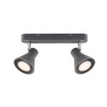 Nordlux Eik 2 Faretti Metallo Grigio | Adatto per 2x GU10