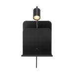 Nordlux Luce Da Parete Roomi Metallo Nero | IP20 - Adatto per 1x GU10 - con USB