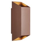 Nordlux Nico Luce Da Parete Aluminium Arrugginito Up & Down | IP54 - Adatto per 2x GU10