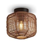 Good&Mojo Luce da soffitto Tanami Rattan Marrone | Adatto per 1x E27 
