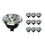 Confezione Multipack 10x Noxion Lucent Faretti LED GU10 AR111 15W 850lm 40D - 927 Bianco Molto Caldo | Miglior resa cromatica - Dimmerabile - Sostitutiva 100W