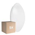 Confezione Multipack 5x Ledvance Surface Circolare 350 Bianca 18W 1440lm - 840 Bianco Freddo | IP44 - con Sensor - Sostitutiva 2x18W