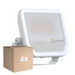 Confezione Multipack 4x Ledvance Proiettore LED Aluminium Bianca 41W 6000lm 100D - 840 Bianco Freddo | IP66 - Simmetrico