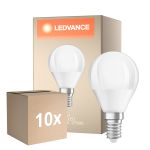 Multipack 10x Ledvance Classic LED E14 Pera Ghiaccio 4.9W 470lm - 827 Bianco Molto Caldo | Dimmerabile - Sostitua 40W