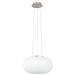 Eglo Luce Pendente Optica Acciaio Nichel Satinato | Adatto per 2x E27