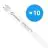 Confezione Multipack 10x Osram Tubo LED T8 Superior (EM/Mains) High Output 11.4W 2000lm - 840 Bianco Freddo | 105cm - Sostitutiva 38W