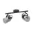 Eglo Luce da soffitto Berregas Acciaio Nero Cromo | IP20 - Adatto per 2x E27 