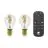 Pacco doppio Eglo LED E27 Pera Ambra Filamento 7W 806lm - 822-865 Regolabile Bianca | Sostitutiva 60W