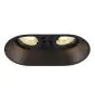 SLV Horn Doppio Faretti Aluminium Nero | Adatto per 2x GU10 