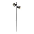 SLV Sitra 360 Punta Luce Aluminium Grigio | Esterni - IP44 - Adatto per 2x GX53 