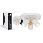 D'Lite Luce da soffitto Beitem Metallo Ghiaccio Bianca FSC Legna | Adatto Per 3x GU10