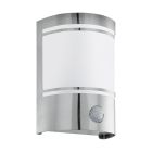 Eglo Luce Da Parete Cerno Acciaio Inossidabile | IP44 - Adatto per 1x E27 - Sensore Di Movimento