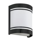 Eglo Luce Da Parete Cerno Acciaio Nero | IP44 - Adatto per 1x E27